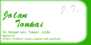 jolan tompai business card