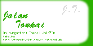 jolan tompai business card